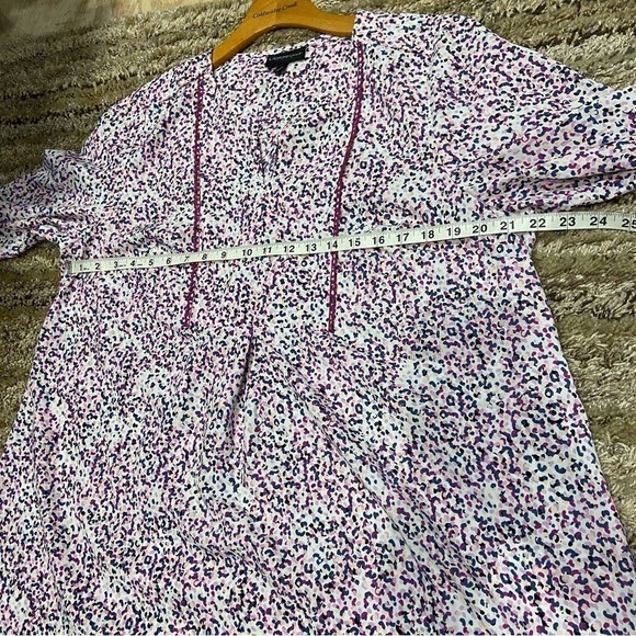 Lane Bryant 14/16 Popover Top Shirt roll tab sleeves notch neck - Picture 11 of 11